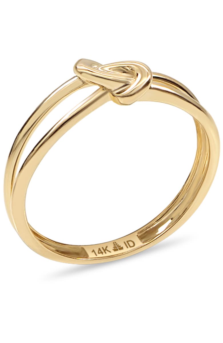 DEVATA Love Knot Statement Ring in 14K Gold, Alternate, color, Yellow Gold