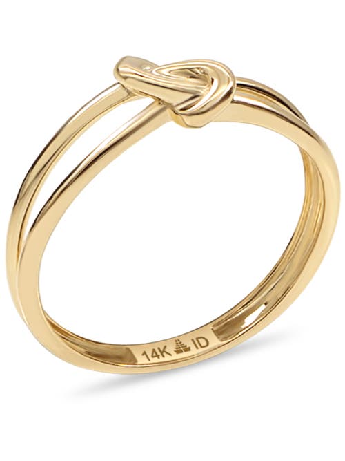 Devata Love Knot Statement Ring In Gold