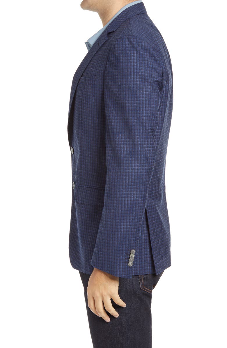 BOSS Hartlay Trim Fit Check Wool Sport Coat, Alternate, color, 