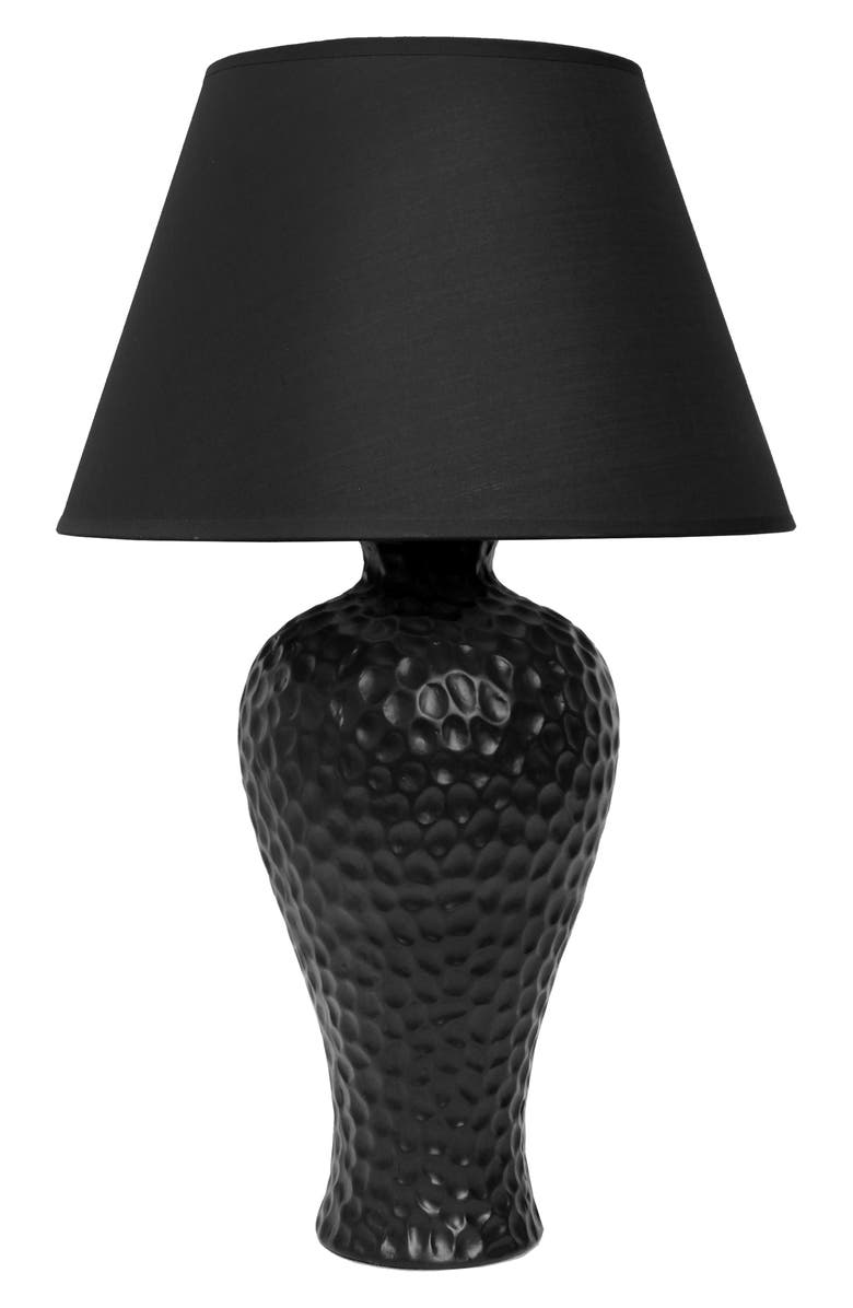 LALIA HOME Textured Stucco Curvy Ceramic Lamp, Main, color,