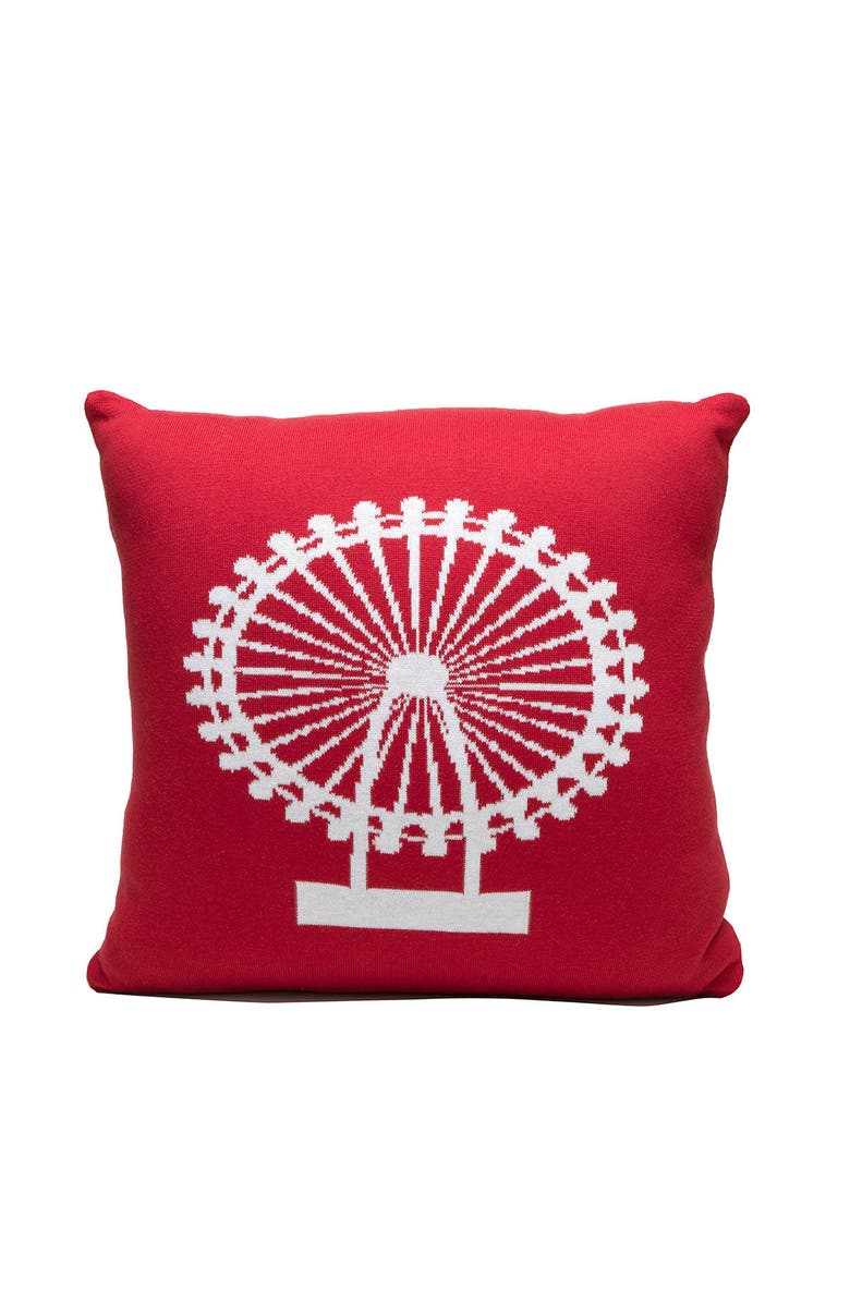 RIAN TRICOT London Pillow, Main, color, White & Blue