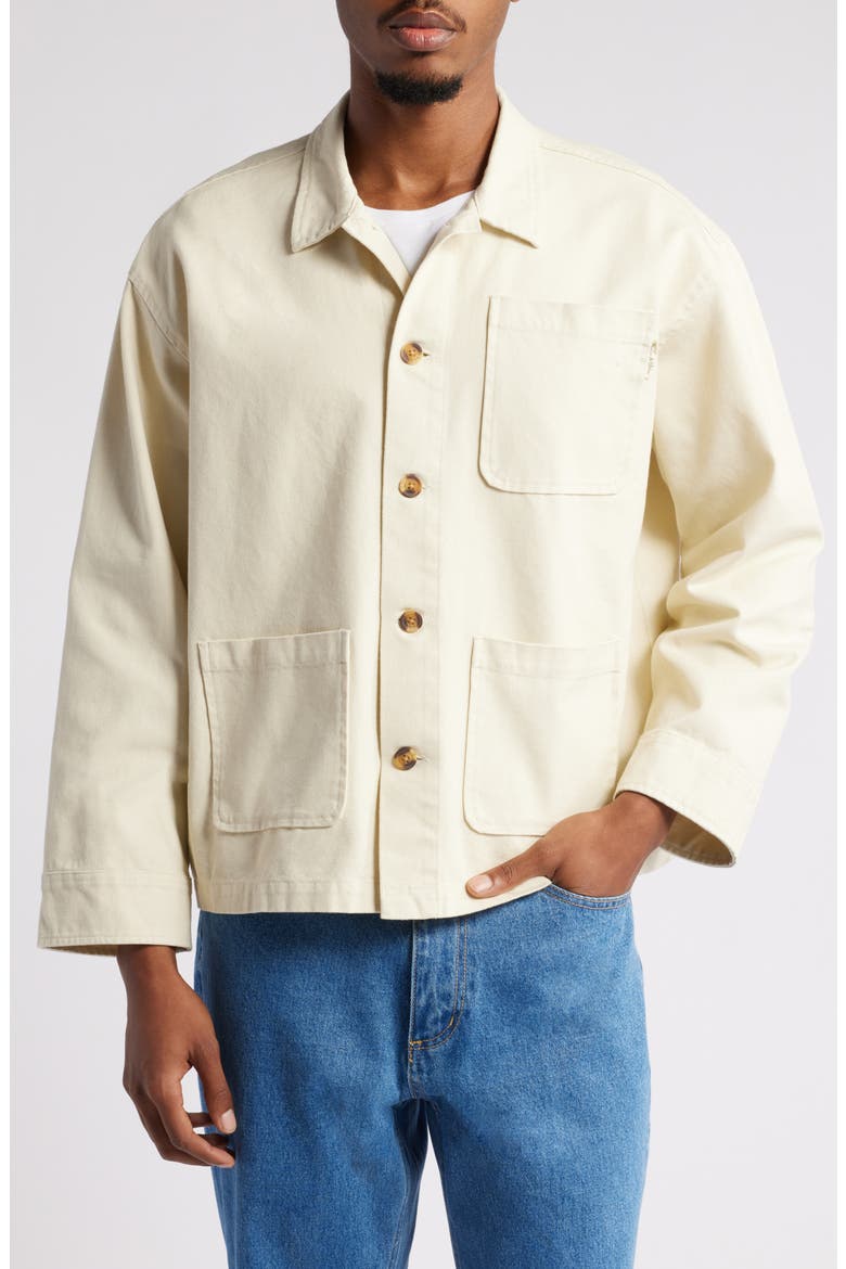 Cotton Chore Jacket, Alternate, color, BONE