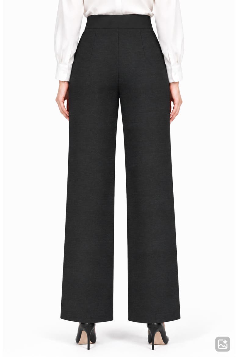 Kim Wide Leg Pull-On Pants, Alternate, color, CHARCOAL HEATHER