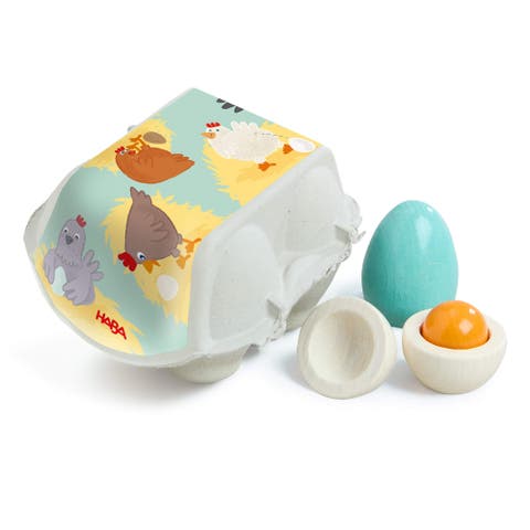Creative Play - Wooden Eggs Play Food Set