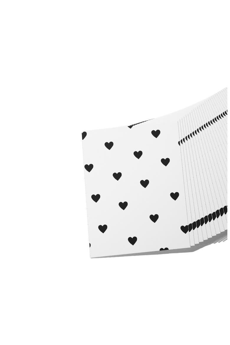 Hearts Boxed Set of 8 Cards, Alternate, color, Black Hearts