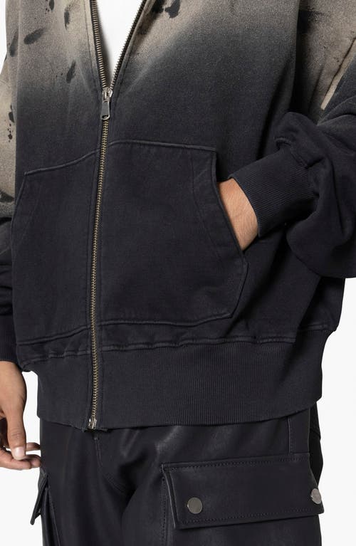 Mnml Destroyed Hoodie In Vintage Black