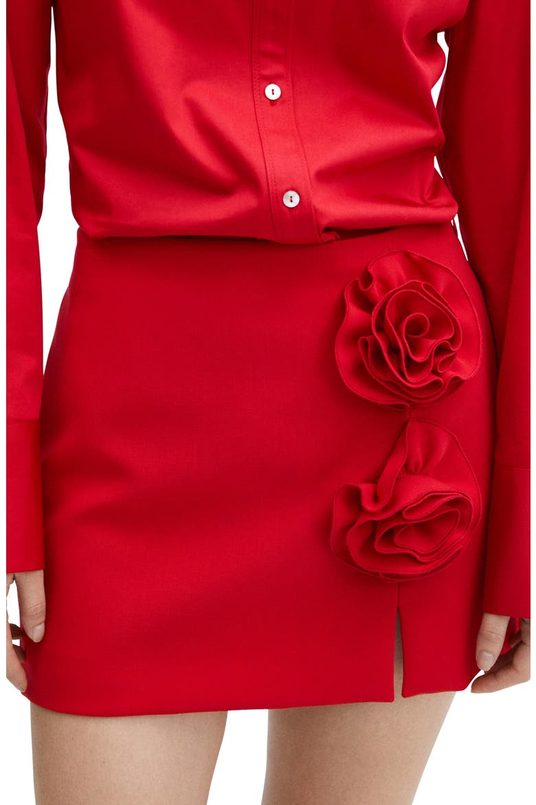 Lola Rosette Miniskirt, Main, color, RED