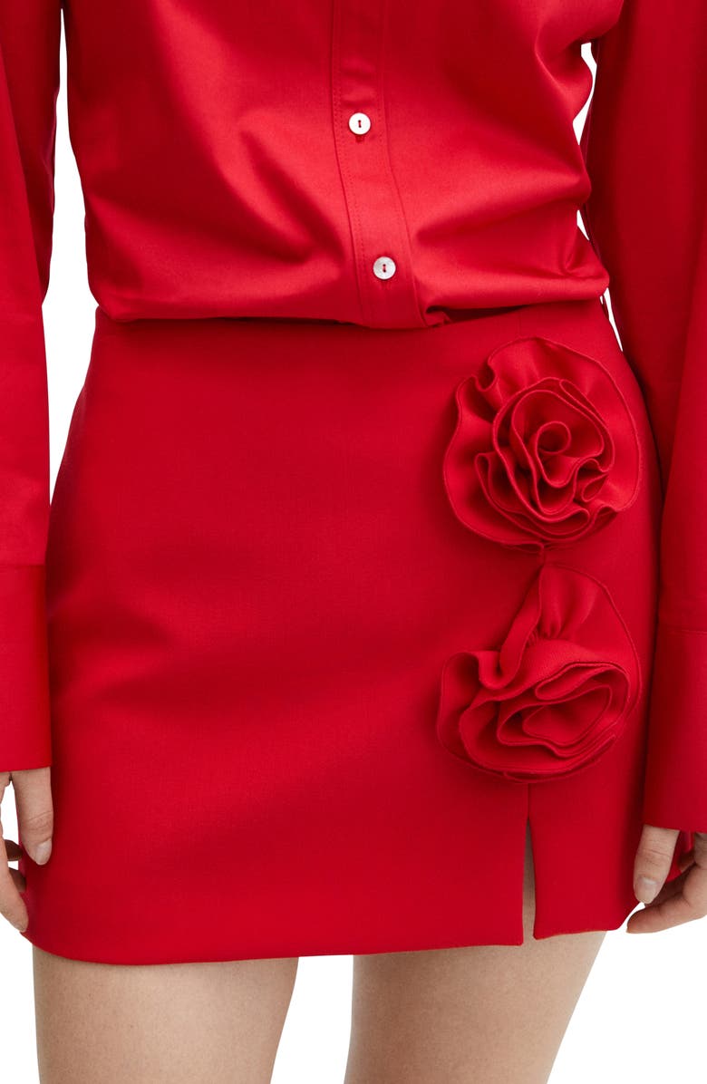 MANGO Lola Rosette Miniskirt, Main, color,