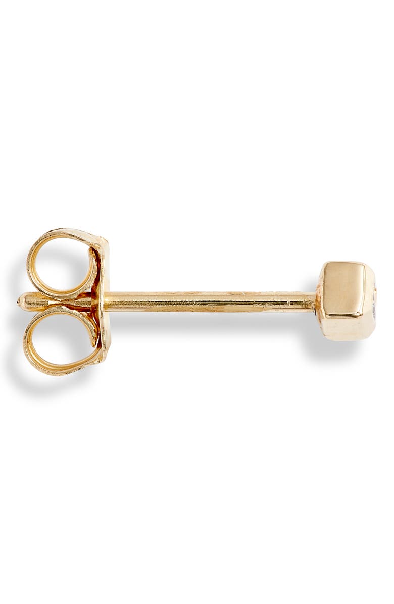 Zoë Chicco Small Princess Diamond Stud Earring, Alternate, color, 