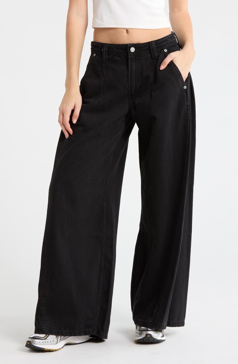 Free People Block Party Pleated Boyfriend Jeans, Main, color, 