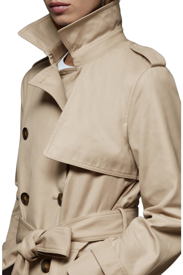 Azura Trench Coat with Removable Quilted Hood, Alternate, color, STONE