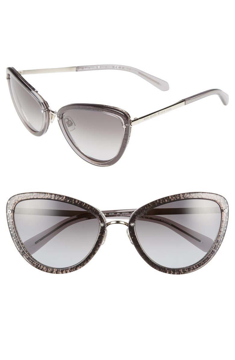 Kate Spade New York 'klaudia' 57mm cat eye sunglasses, Main, color, 