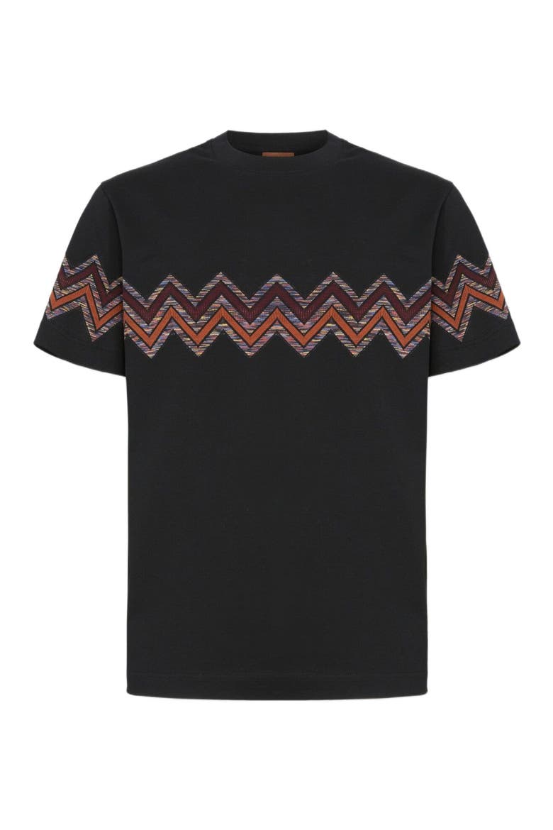 T-shirt With Maxi Chevron Insert, Alternate, color, Beige & Grey