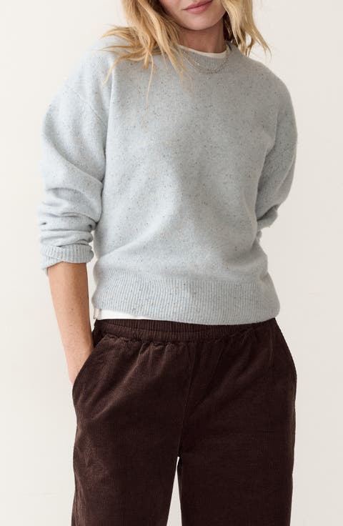 Stretch Merino Wool Crewneck Sweater