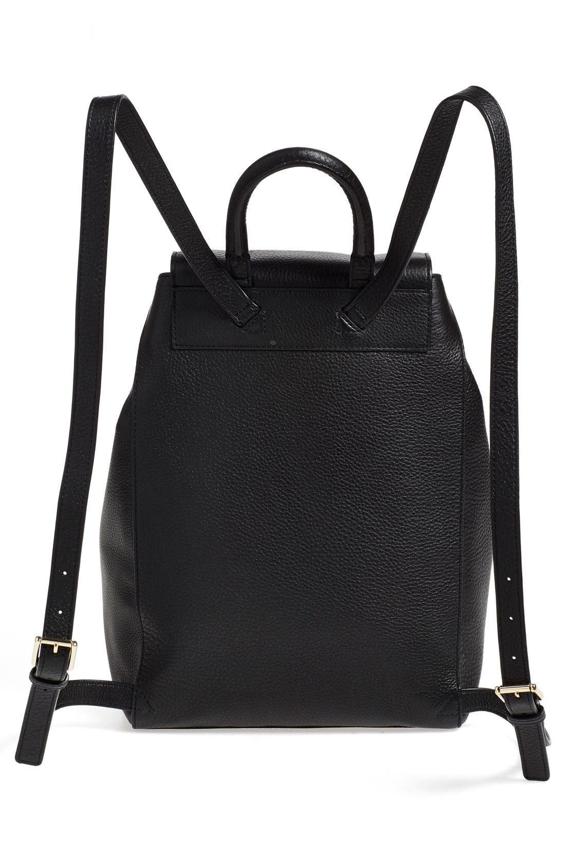 Tory Burch 'Bombe T' Leather Backpack, Alternate, color, 