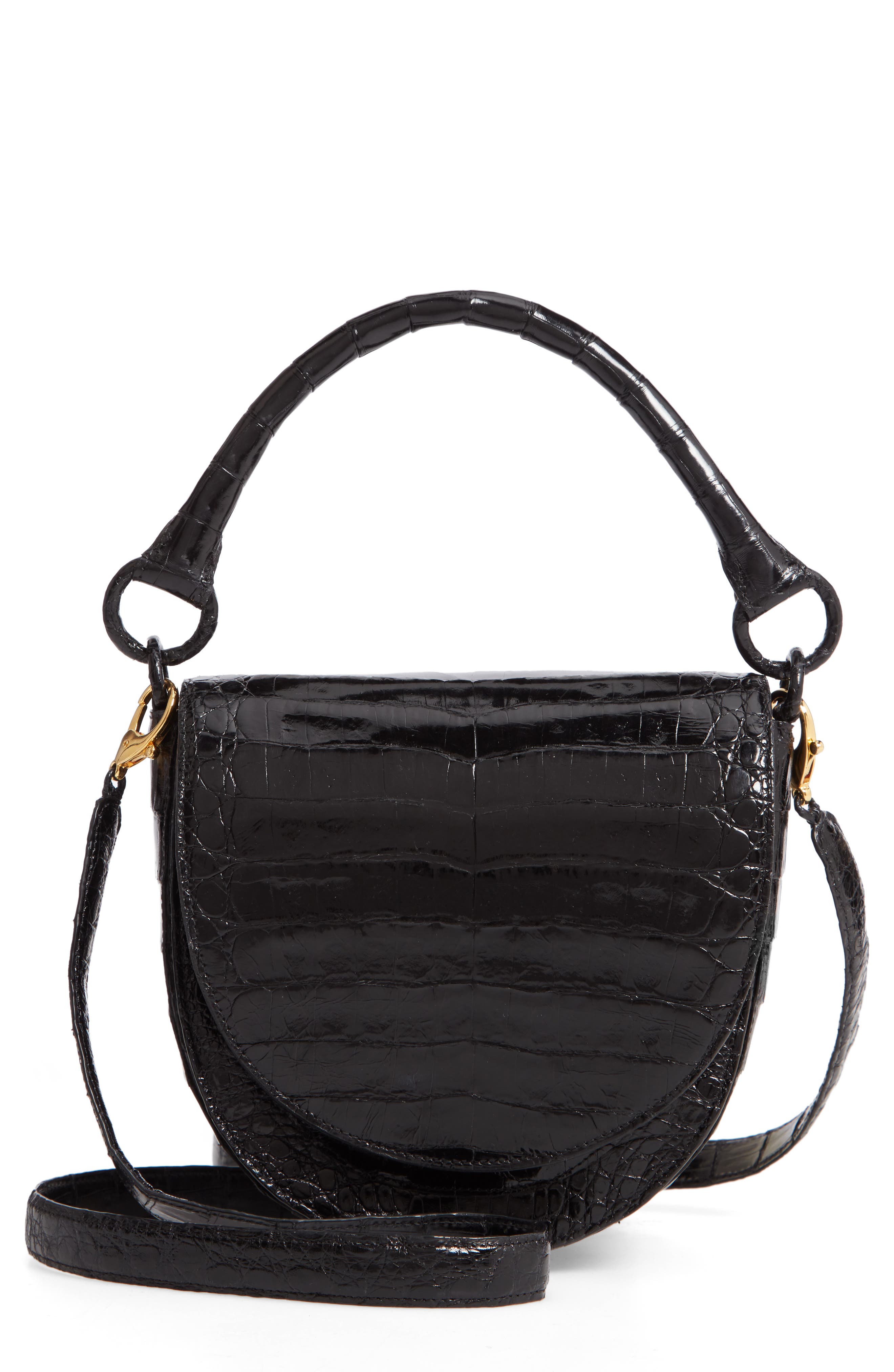 Nancy Gonzalez Small Teddy Crocodile Leather Crossbody Bag, Main, color, 