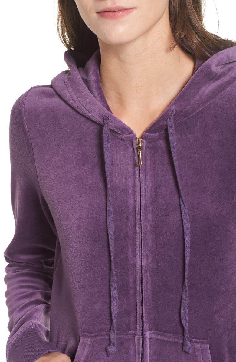 Juicy Couture Robertson Velour Hoodie, Alternate, color, 