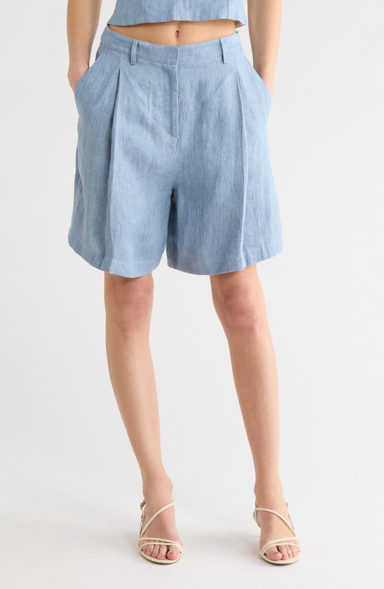 TWP Fisher Hemp Shorts, Main, color, Light Indigo