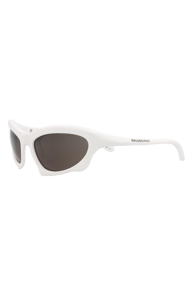 Balenciaga 59mm Cat Eye Sunglasses, Alternate, color, White White Grey