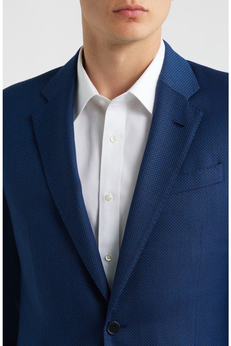Navy Textured Virgin Wool Sport Coat, Alternate, color, FANCY BLUE