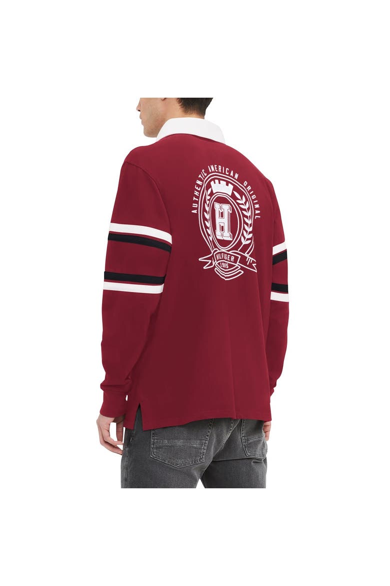 Men's Tommy Hilfiger Cardinal Arizona Cardinals Cory Varsity Rugby Long Sleeve T-Shirt, Alternate, color, Cardinal
