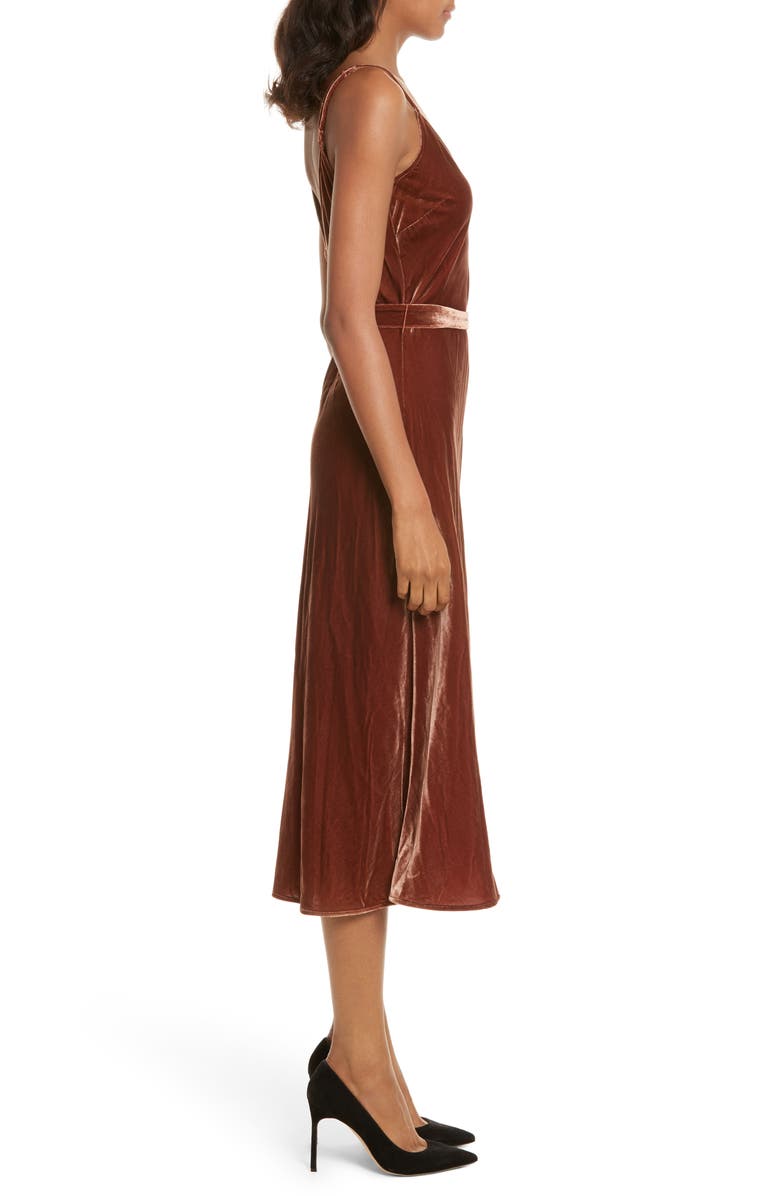 FRAME Velvet Slipdress, Alternate, color, 