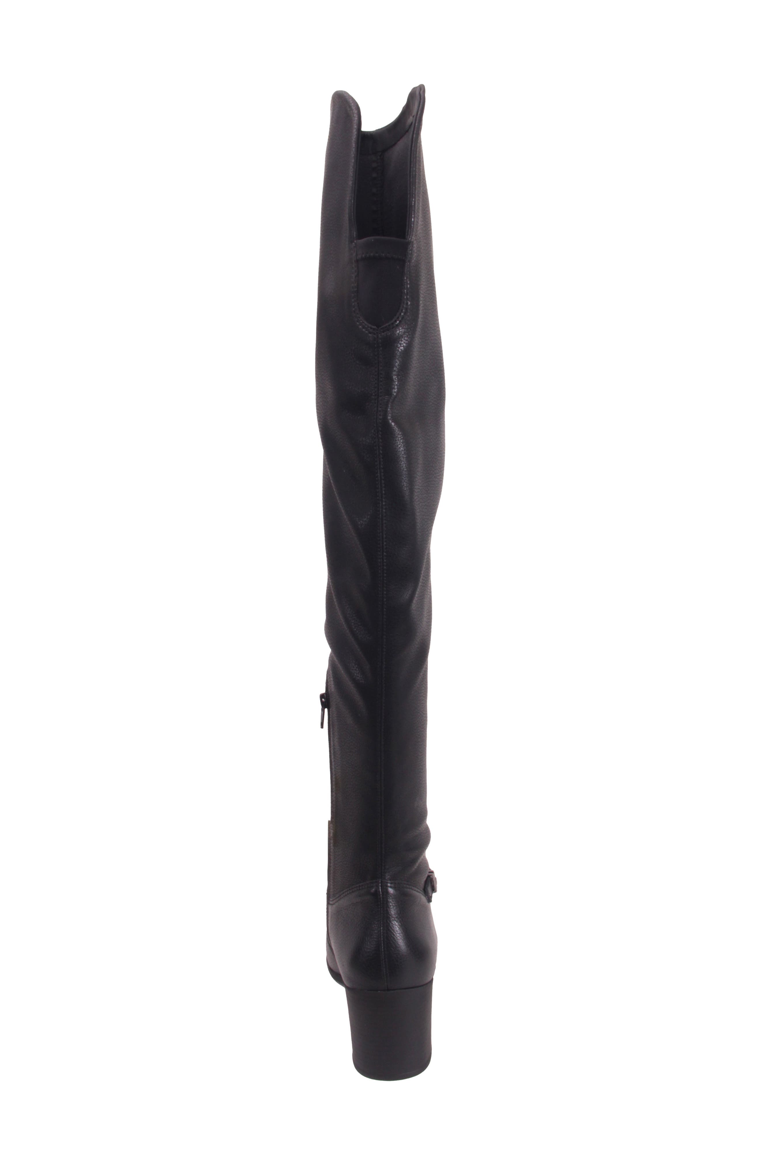 Cory Leather Over the Knee Boot, Alternate, color, BLACK