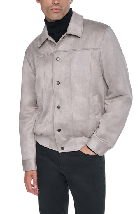 Faux Suede Trucker Jacket
