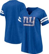 FANATICS Women's Fanatics Branded Royal New York Giants Plus Size Raglan Notch Neck T-Shirt