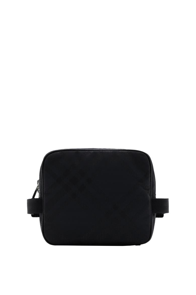 Check Jacquard Travel Pouch, Main, color, Black