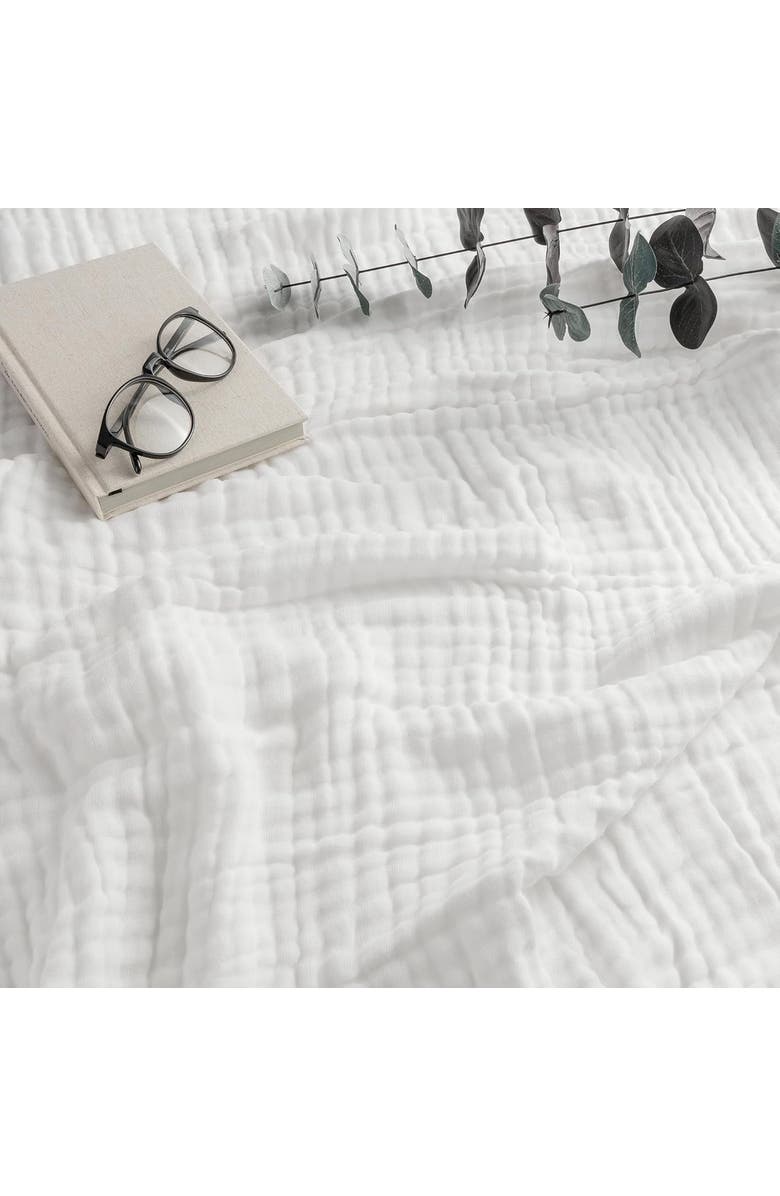 Comfy Cubs Adult Muslin Blanket, Main, color, White