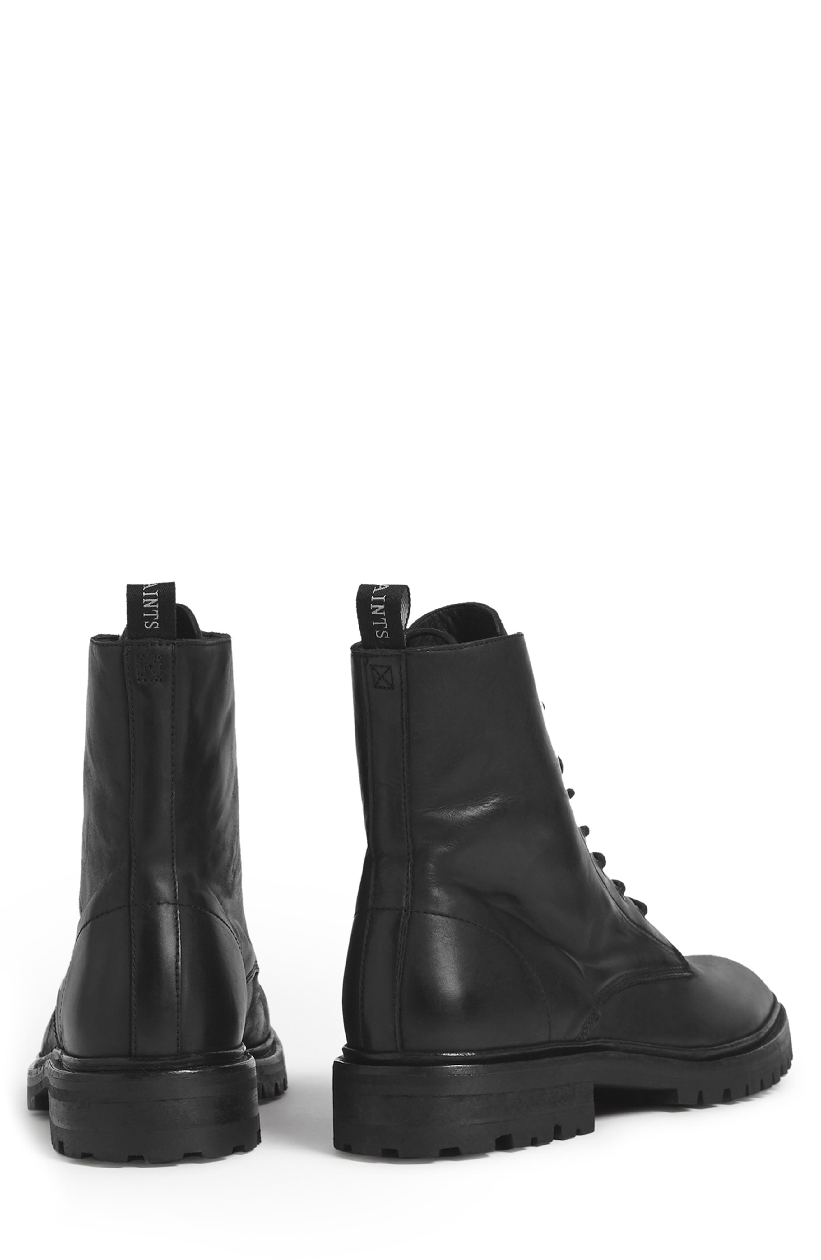 AllSaints Tobias Plain Toe Boot, Alternate, color, Black