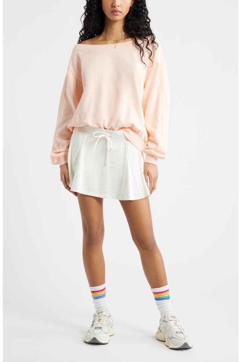 Terry Sporty Skort, Alternate, color, IVORY
