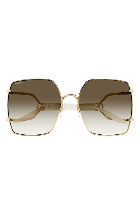 61mm Rectangular Sunglasses
