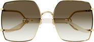 Gucci 61mm Rectangular Sunglasses