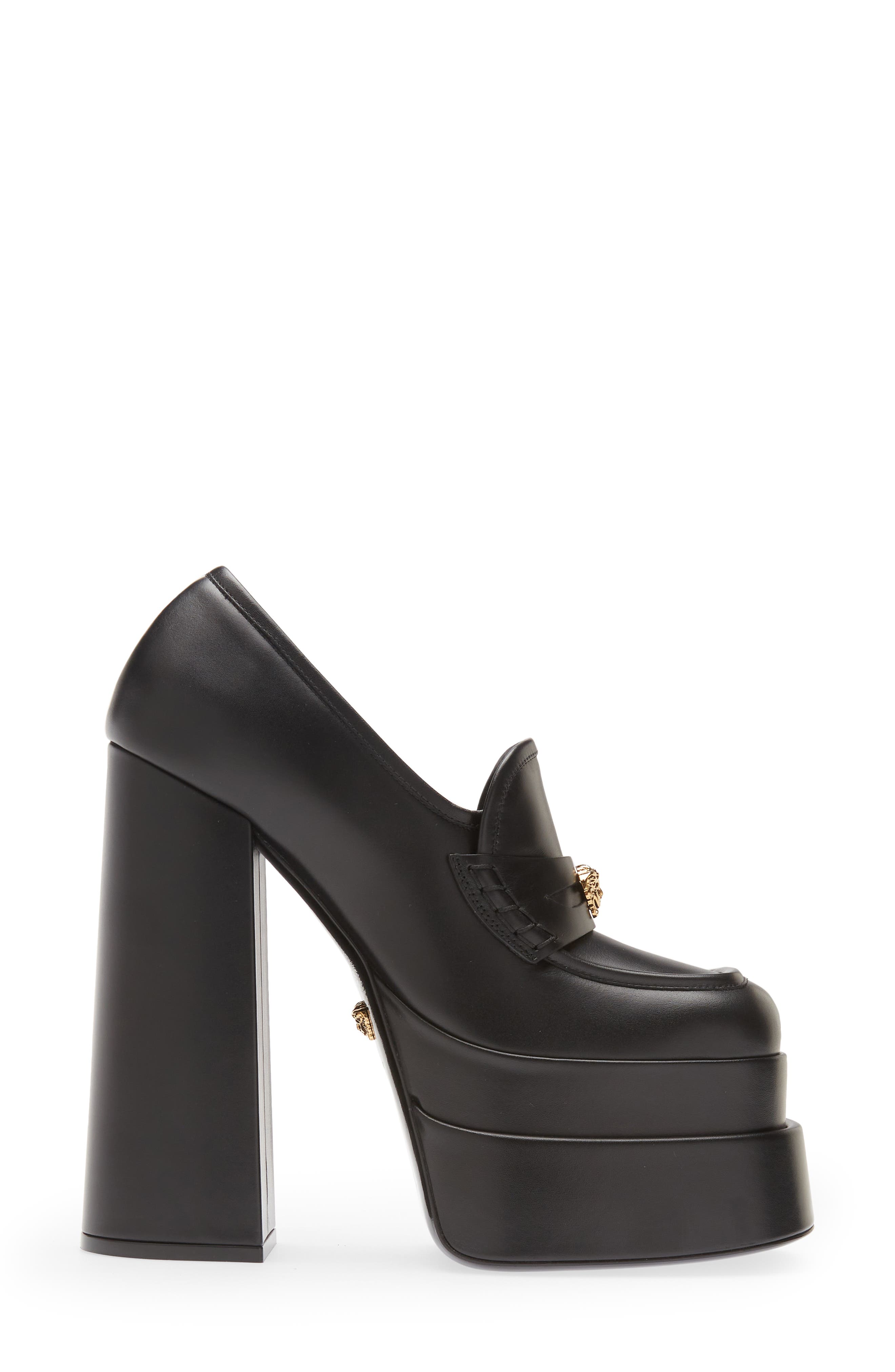 Versace Platform Loafer Pump, Alternate, color, 