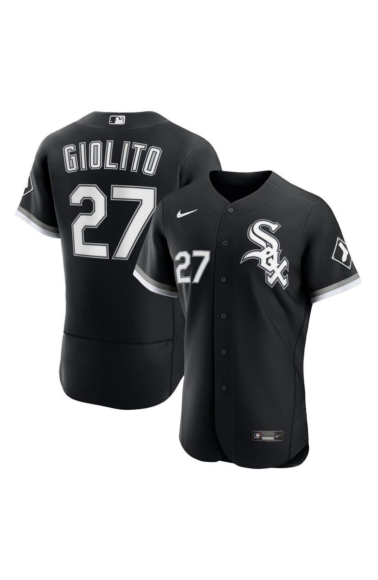 Nike Men's Nike Lucas Giolito Black Chicago White Sox Alternate Authentic Player Jersey, Main, color,