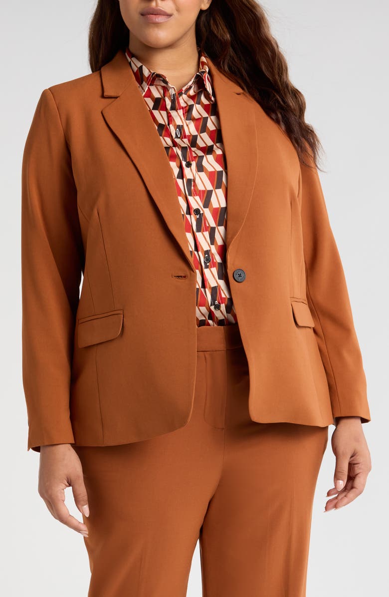 Tahari ASL One-Button Blazer, Main, color,