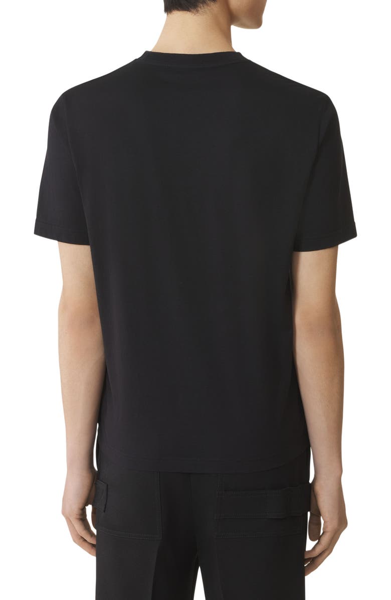 Lanvin Embroidered Cotton T-Shirt, Alternate, color, Black