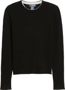 Griffen Double Trim Wool & Cashmere Crewneck Sweater