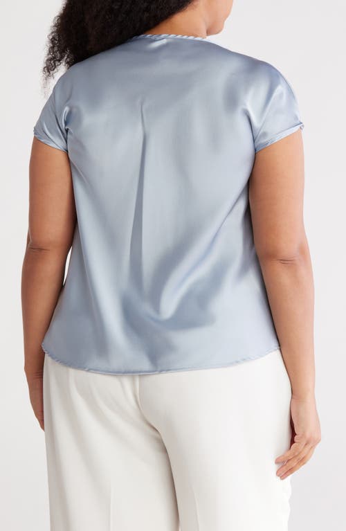 Shop Renee C Cowl Neck Short Sleeve Satin Top