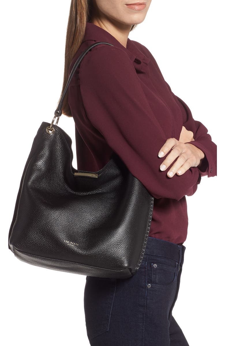 Ted Baker London Helgesoft Leather Hobo Bag, Alternate, color,