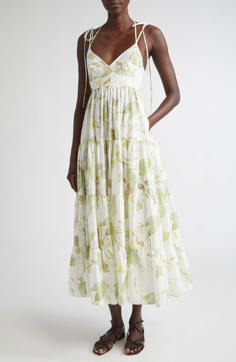 ☆ERDEM☆ エレガントフラワープリントフレアストラップドレス♪ Strappy Fit And Flare Dress | Erdem.com – ERDEM