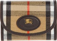 Burberry Highlands Check Coated Canvas Compact Wallet