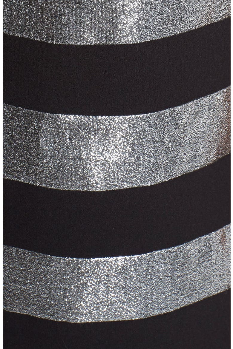 Stripe Lamé Shift Dress, Alternate, color, BLACK MULTI