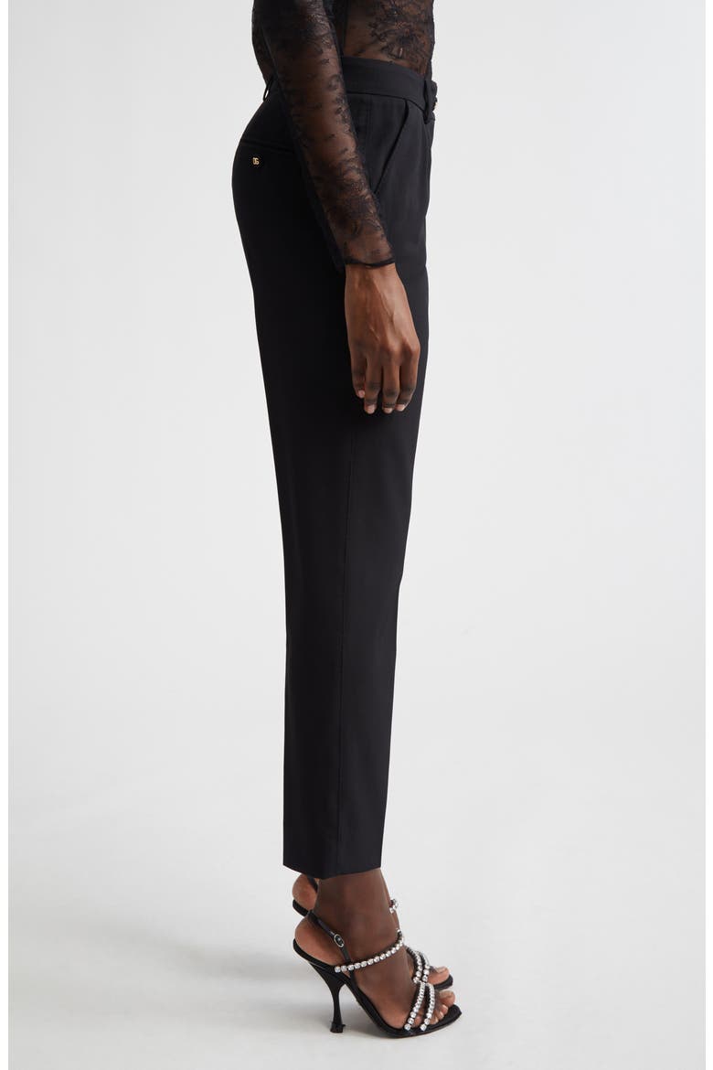Low Rise Stretch Wool Ankle Pants, Alternate, color, NERO