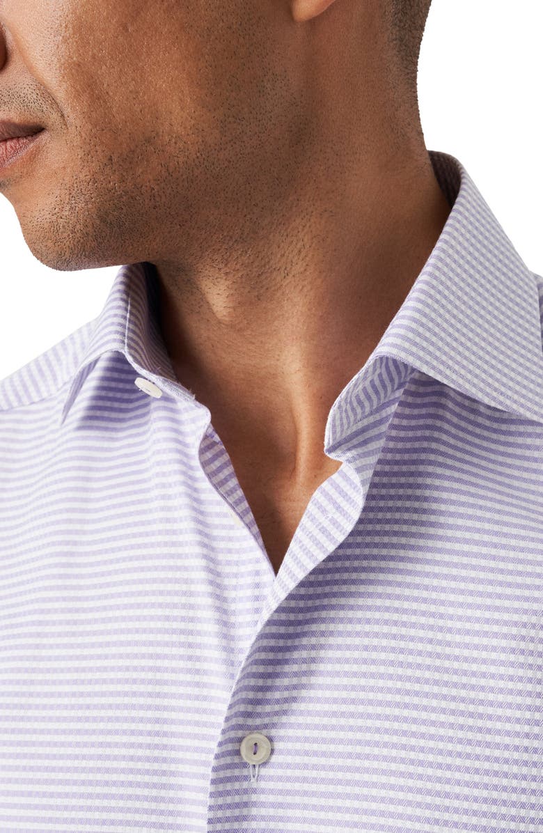 Eton Contemporary Fit Check Dress Shirt, Alternate, color, Medium Purple