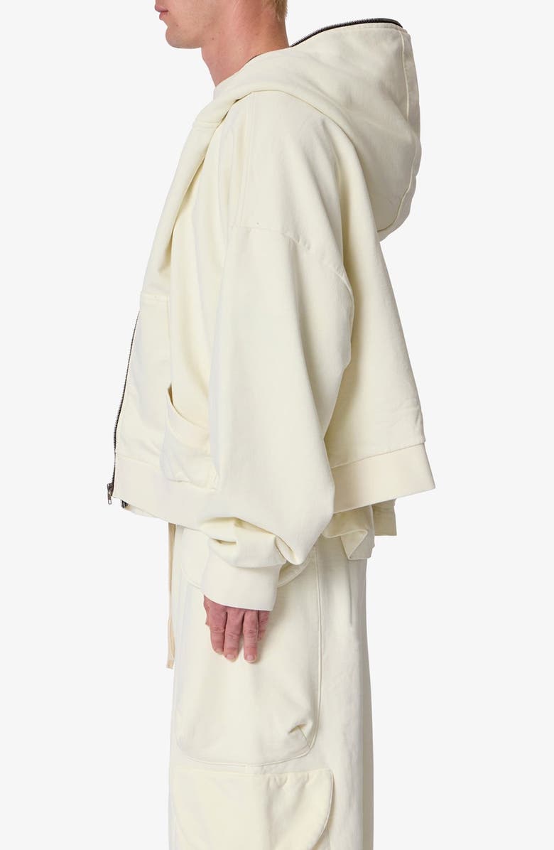 mnml Oversize Zip Hoodie, Alternate, color, Off White
