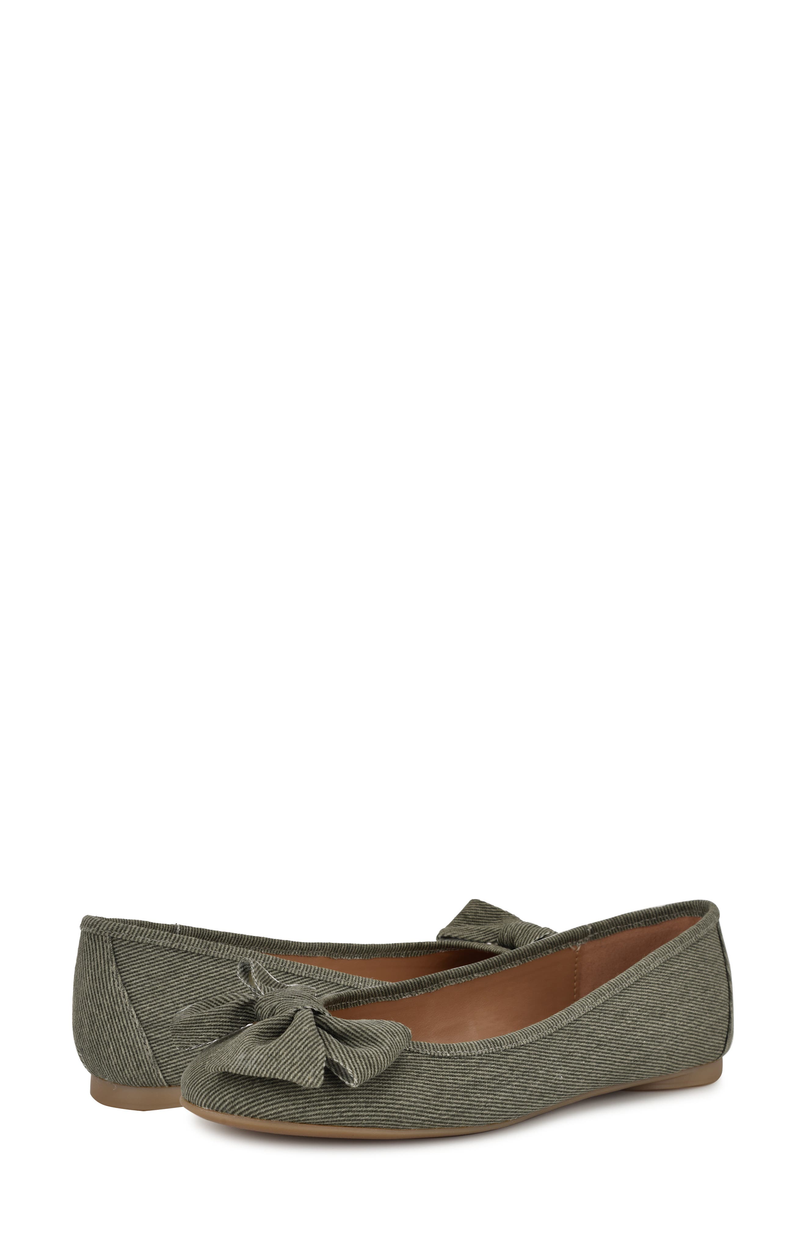 Nine West Veronika Ballet Flat, Alternate, color, Dark Green