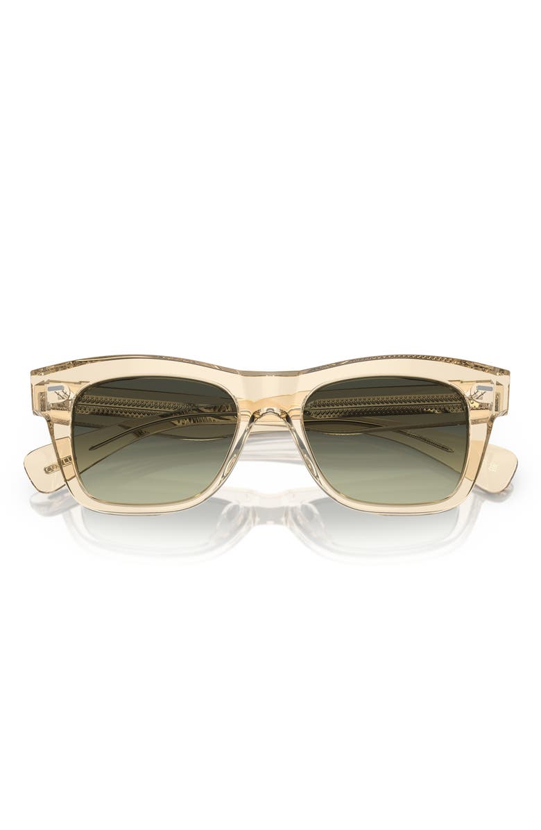 Oliver Peoples Ms. Oliver 51mm Gradient Square Sunglasses, Main, color, Green